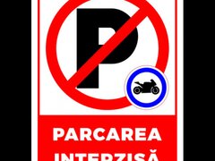 indicator pentru  interzicerea parcari cu exceptia motocicletei