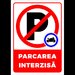 indicator pentru  interzicerea parcari cu exceptia motocicletei